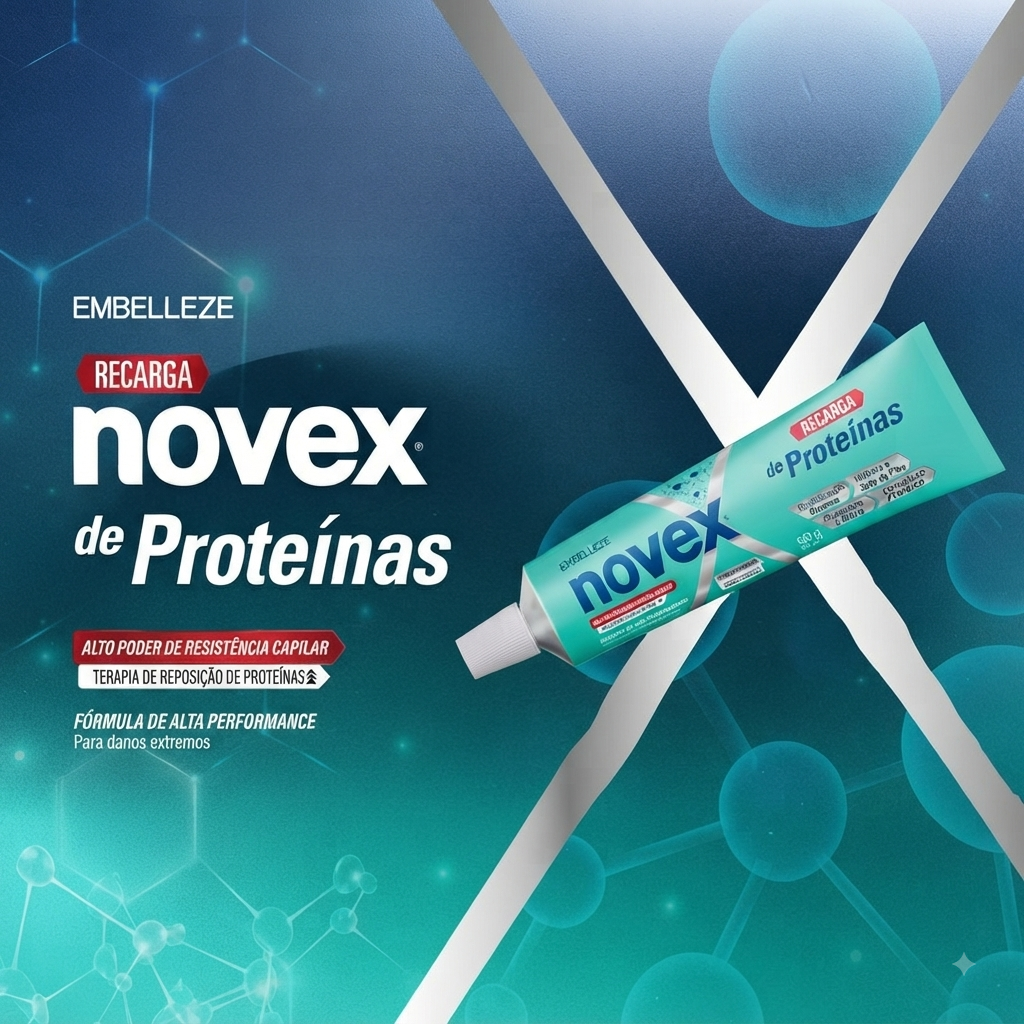 Imagens da página de Recargas Novex (logo, banners do hero e cards Conheça as recargas)