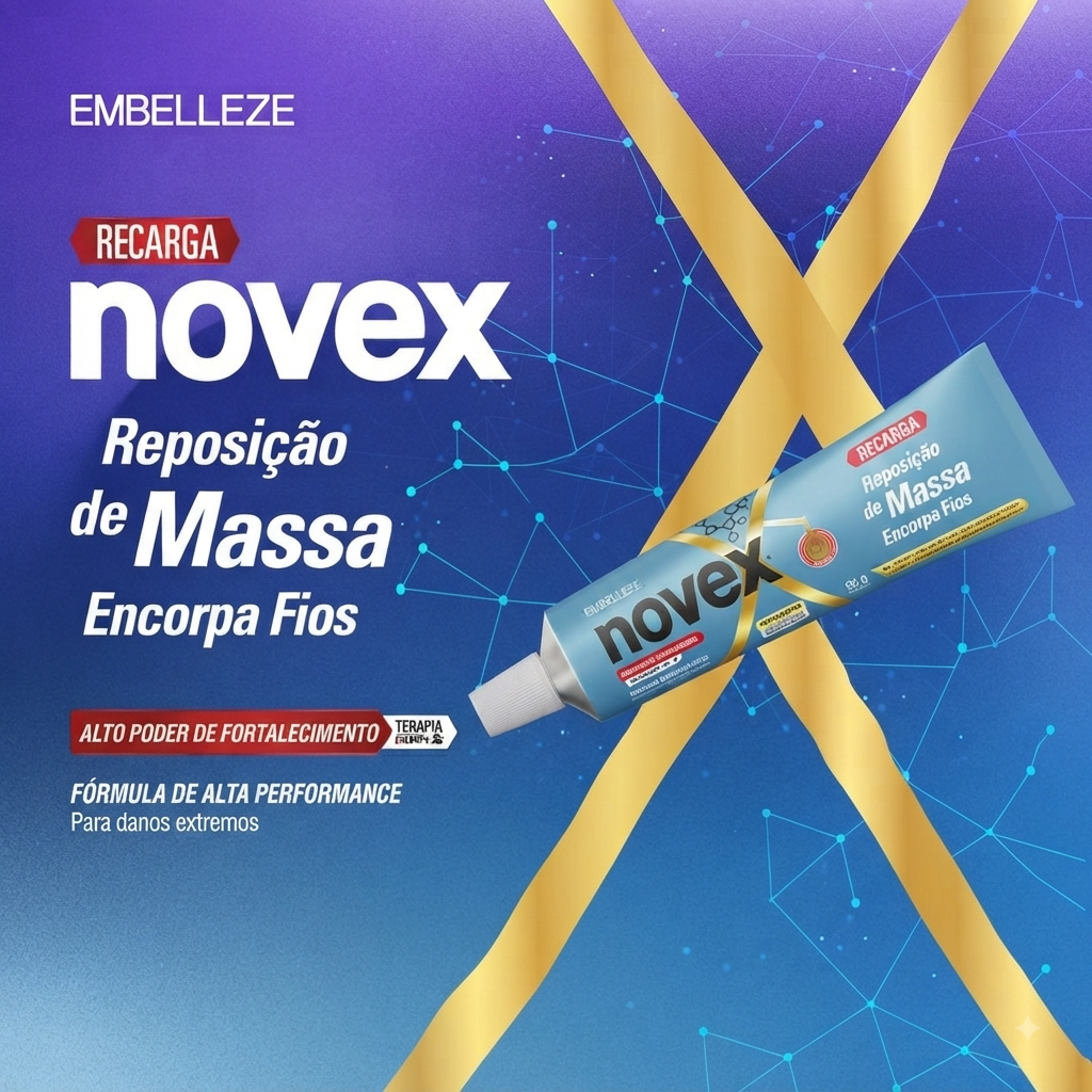Imagens da página de Recargas Novex (logo, banners do hero e cards Conheça as recargas)