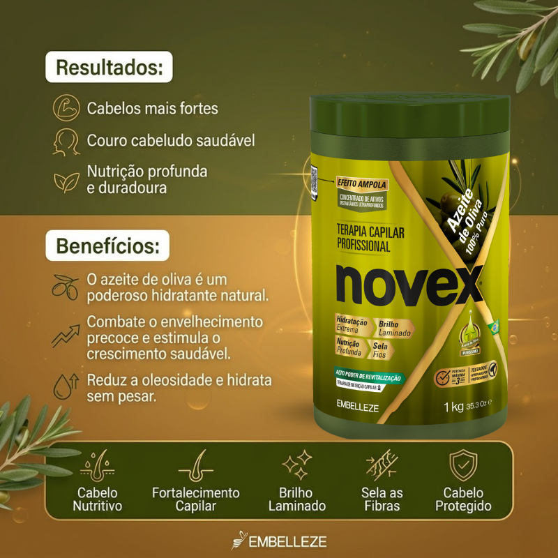Creme de Tratamento Novex Azeite de Oliva e Alecrim