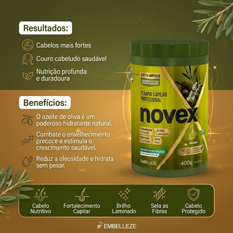 Creme de Tratamento Novex Azeite de Oliva e Alecrim