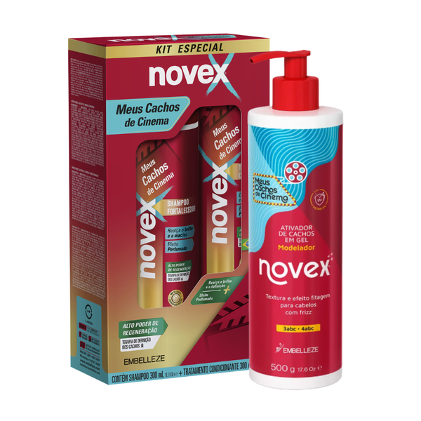 Kit Novex Cachos de Cinema Uso Dia a Dia