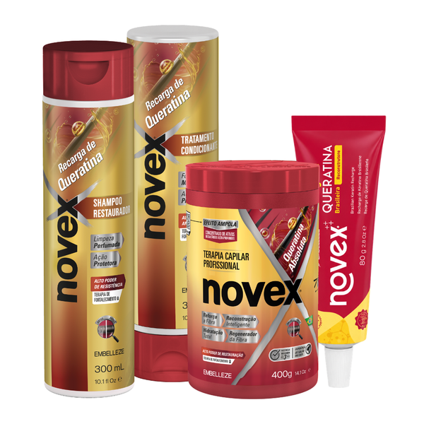 Kit Novex Recarga de Queratina Tratamento Ultraprofundo