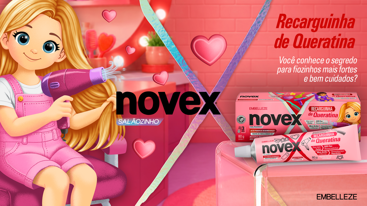 Banners rotativos do topo da página Novex Kids