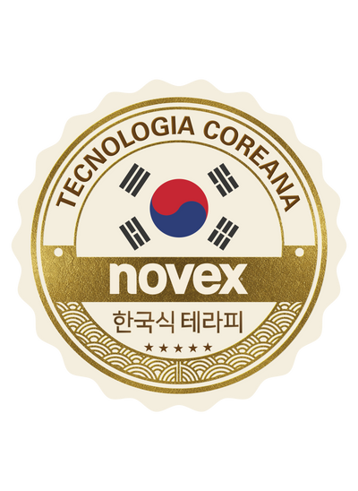 Selo Tecnologia Coreana Novex - vetor
