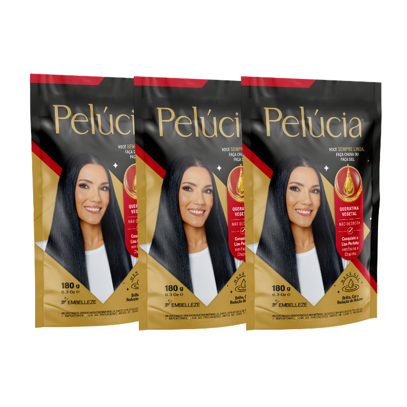 Kit 10 Henê Pelúcia Gel Queratina Pouch